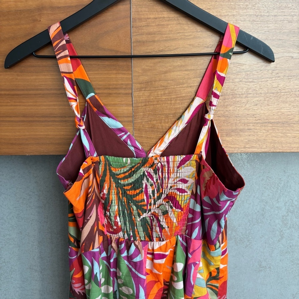 Anthropologie Maeve Printed Ruched Mini Dress, Size 12 - Picture 12 of 13
